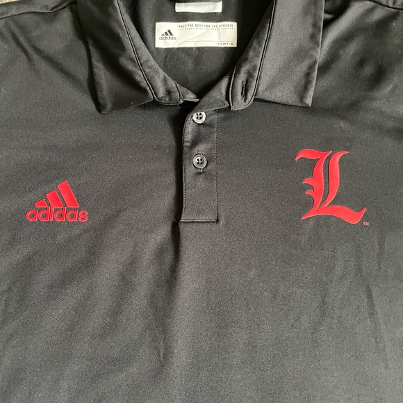 Adidas University of Louisville Polo shirt men’s size XL black and red polo - Picture 7 of 7